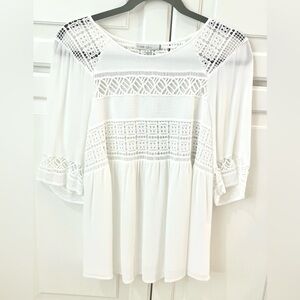 Boho Crochet Detail Top